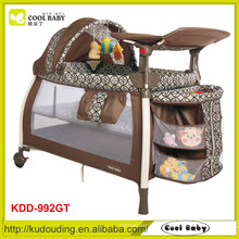 Manufacturer Cool-Baby Deluxe Aluminum Baby Playpen Double Layer with Mattress, Canopy with Toys, 3 Layer Storage Shelf